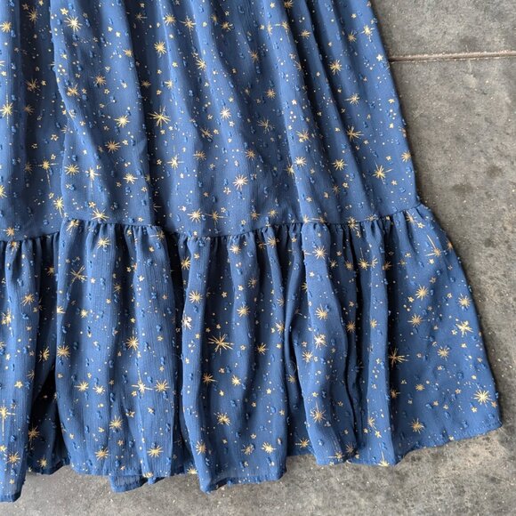 Chicwish Glory of Love Star Printed Maxi Dress in Navy NWOT size XL - Picture 6 of 10